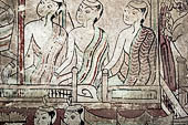Bagan Myanmar. Paintings of the circumambulatory corridor of the Sulamani temple. 